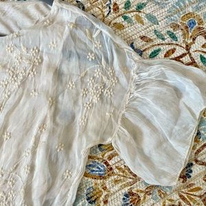 Via Signoria Embroidered Silk Top